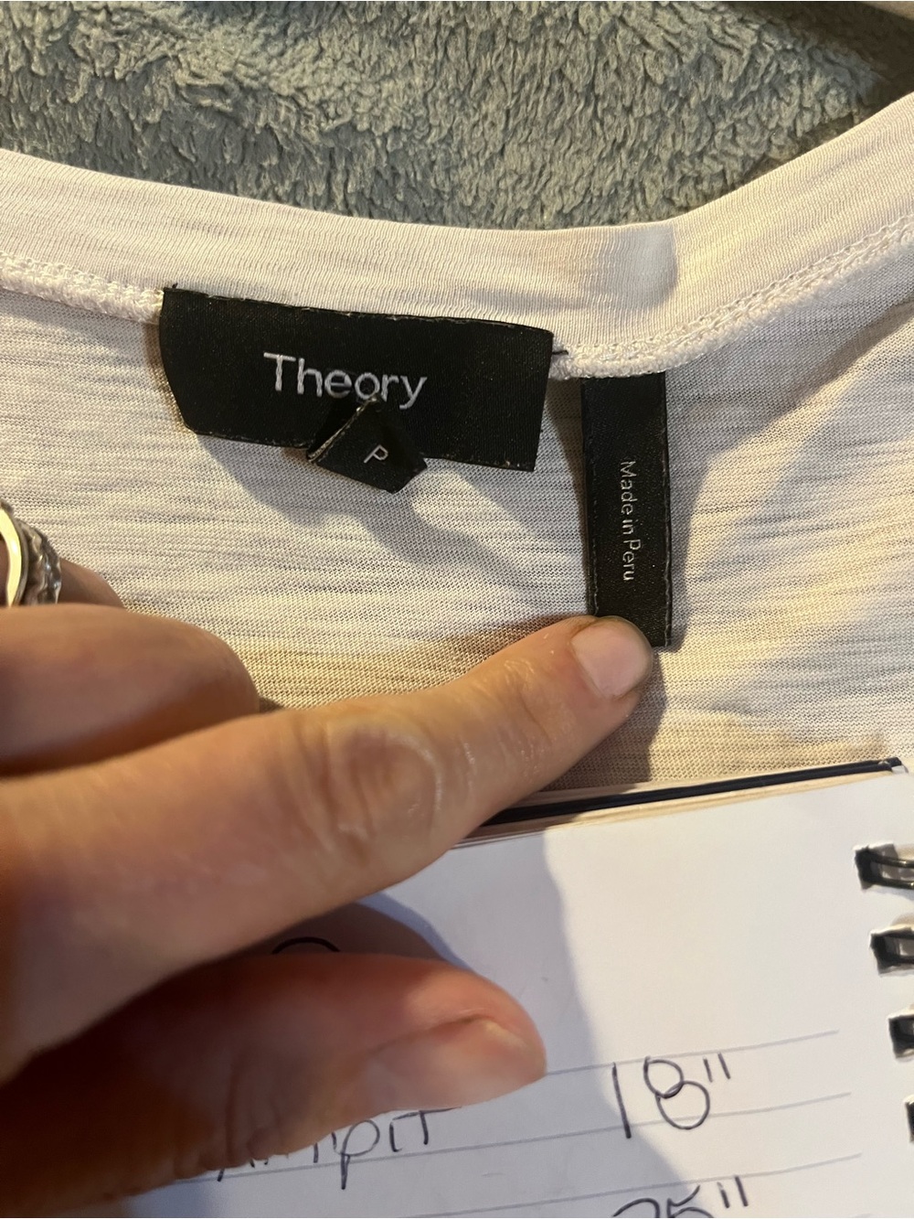 Theory White Pima Cotton Tank Women’s Size Small - Picture 6 of 6